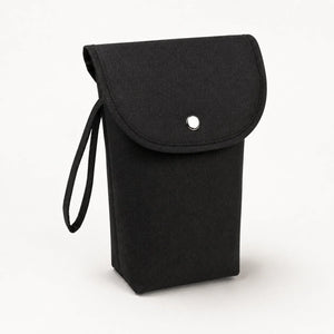 Pochette à couches noire, vue studio fond blanc | NOLIERA