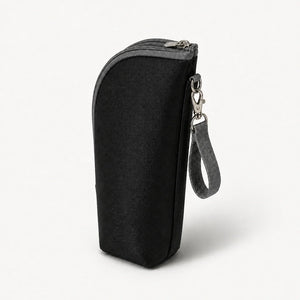 Sac isotherme biberon aluminium noir, vue studio | NOLIERA