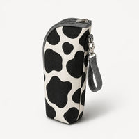 Sac isotherme biberon aluminium vache, vue studio | NOLIERA