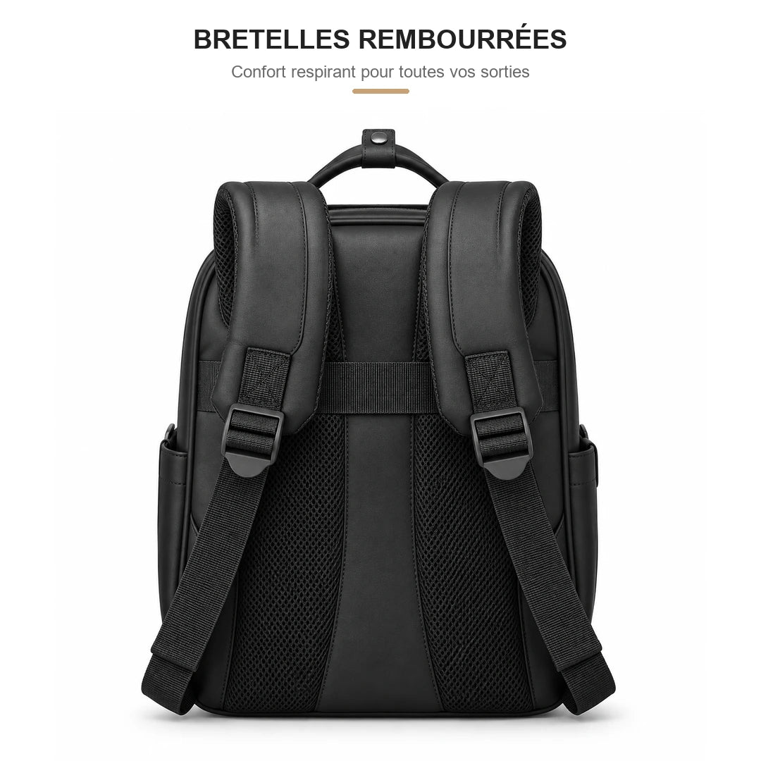 Bretelles rembourrées et dos respirant du sac à dos à langer extensible noir NOLIERA